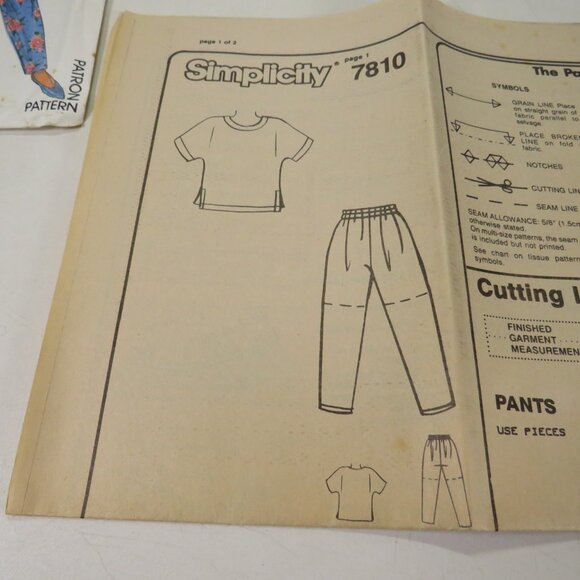Simplicity 7810 clothing pattern EASY top, shorts, pants 6-12 - Picture 3 of 7